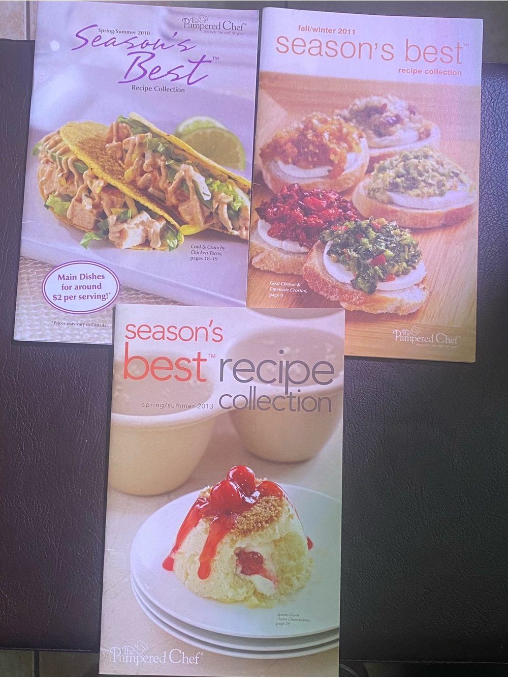 Pampered Chef Season's Best Recipe Collection - 3 books